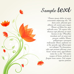 Image showing swirly floral background with sample text