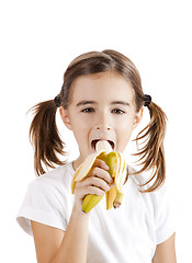Image showing Eating a banana
