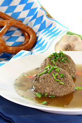 Image showing Liver dumpling soup