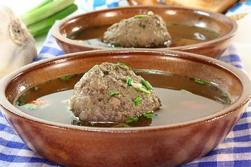 Image showing Liver dumpling soup