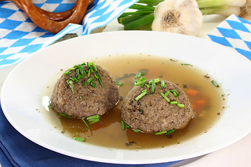 Image showing Liver dumpling soup