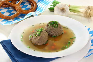 Image showing Liver dumpling soup