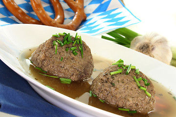 Image showing Liver dumpling soup