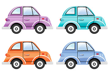 Image showing set of colorful cars