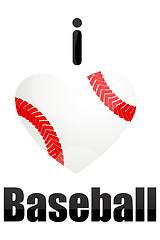 Image showing i love baseball