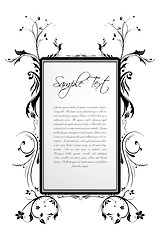 Image showing sample text in floral frame