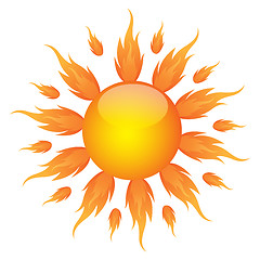 Image showing burning sun
