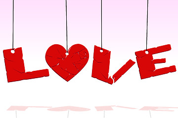 Image showing hanging love