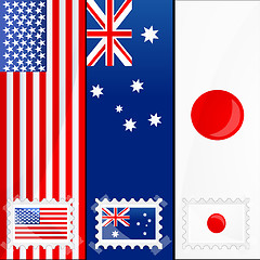 Image showing flags of different nations