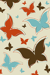 Image showing retro butterfly background