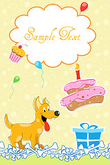 Image showing puppy in birthday card