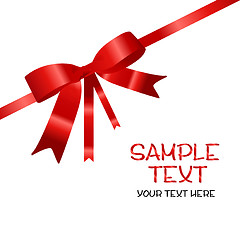 Image showing red ribbon with sample text