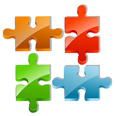 Image showing pieces of jigsaw puzzle