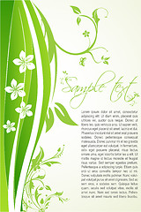 Image showing floral background with sample text