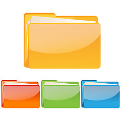 Image showing set of colorful folder icon