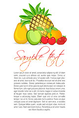 Image showing fruity text template