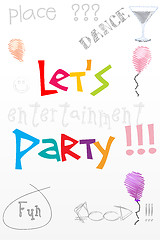 Image showing let's party card