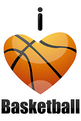 Image showing i love basketball