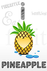Image showing i love pineapple