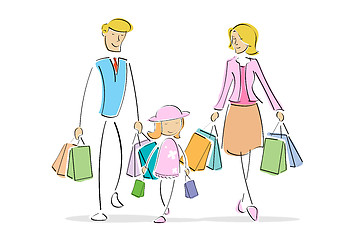 Image showing family in shopping