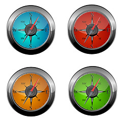 Image showing set of compass icons