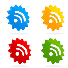 Image showing set of rss icons