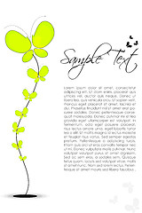 Image showing abstract floral text template