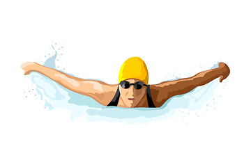 Image showing lady swimmer