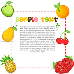 Image showing fruity text template