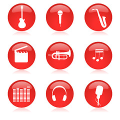 Image showing music icon set