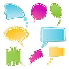 Image showing set of colorful speech bubbles