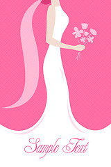 Image showing bride with a wedding bouquet