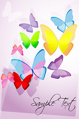 Image showing colorful butterflies