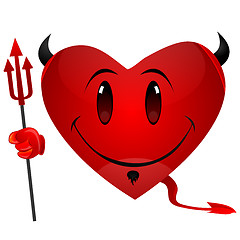 Image showing smiley devil heart
