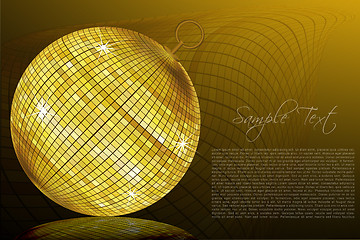 Image showing sample card with golden ball
