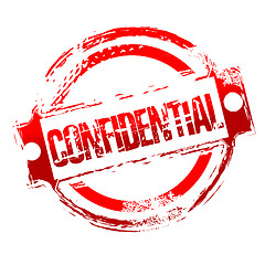 Image showing grungy confidential stamp
