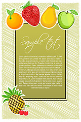 Image showing abstract fruit text template