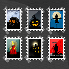 Image showing halloween stamps