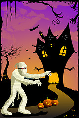 Image showing mummy going to haunted house