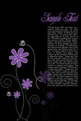 Image showing floral text template