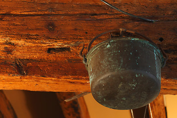 Image showing Old copper pot