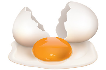 Image showing broken egg