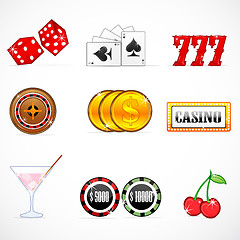 Image showing casino icons