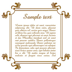 Image showing text template with floral frame