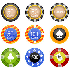 Image showing casino icons