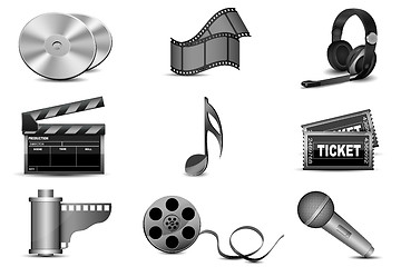 Image showing entertainment icons