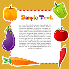 Image showing vegetable card