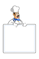 Image showing chef holding cooking card