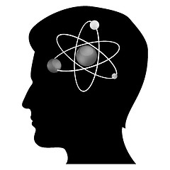 Image showing man's mind with atom