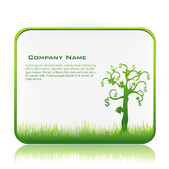 Image showing business template with money tree